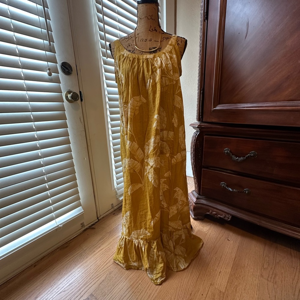 H&M Yellow Ruched Maxi Sundress - Picture 2 of 6